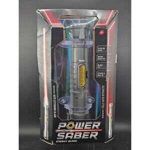 Power Saber Energy Blade Auto-Extending Light-Up Toy Sword LED Motion Sounds